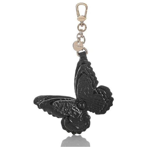 Brahmin Black/Pecan Butterflies Key Fob - Picture 7 of 10